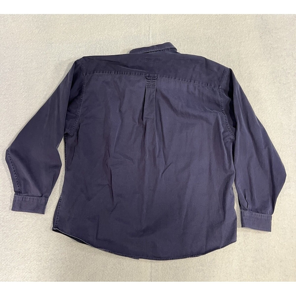 Vintage Eddie Bauer Shirt Men's Size XL Tall MT Blue Long Sleeve - Picture 16 of 16